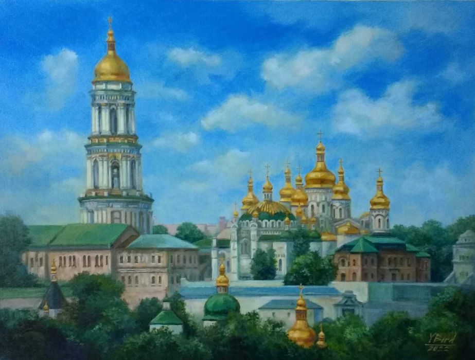 Пейзаж маслом на холсте.