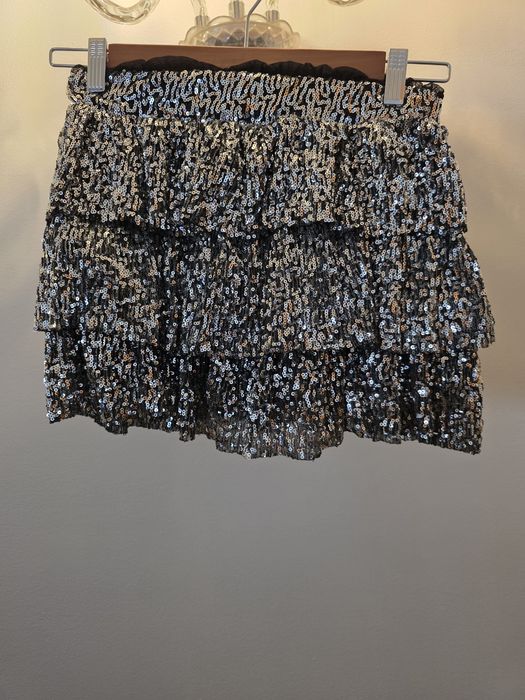 Mini saia lantejoulas, nova