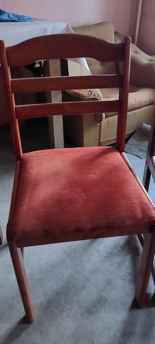 5 krzeseł krzesło taboret retro do tapicerki drewno w super stanie