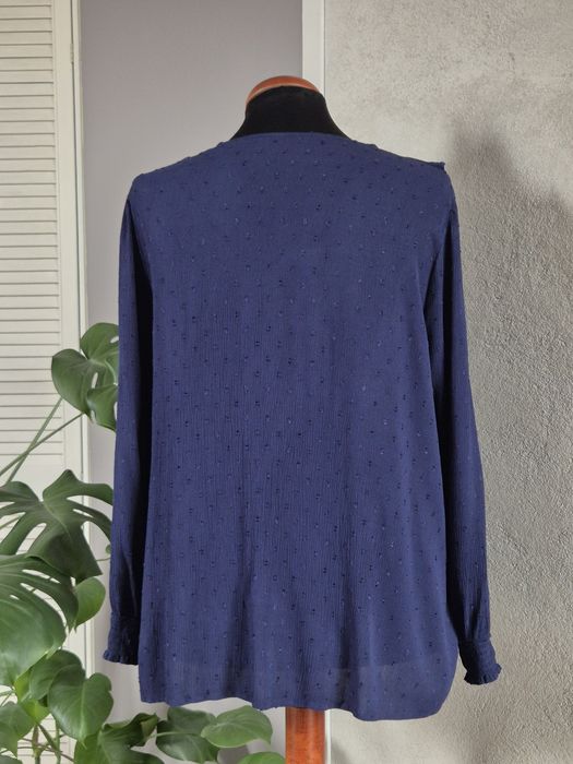 Granatowa bluzka boho roz.48, XXL