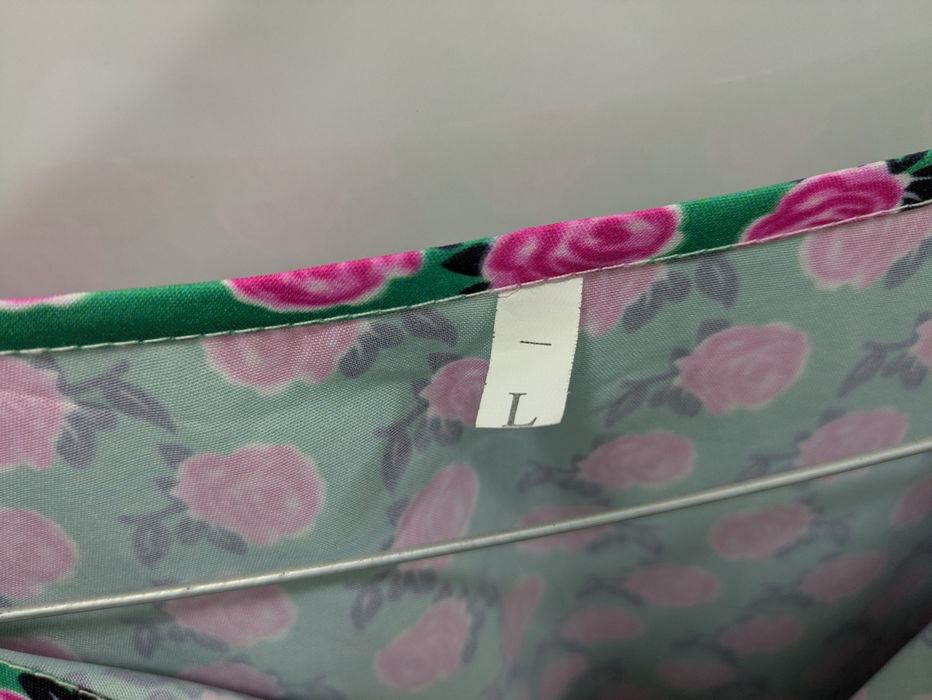 Vestido Floral com Rosas Verde, Novo, Tamanho L