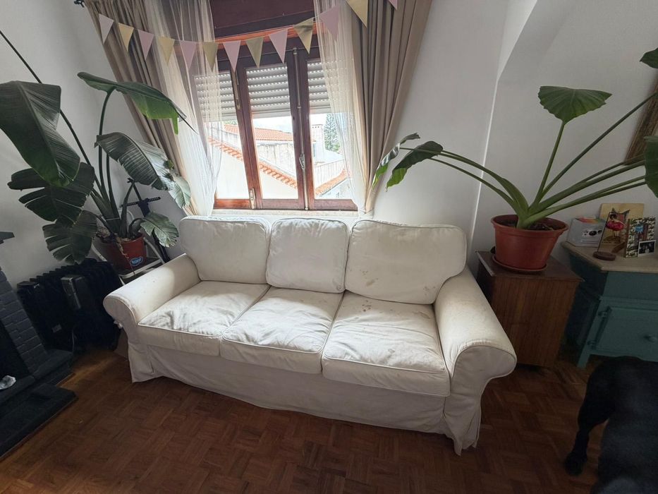 Sofá-cama IKEA Ektorp Pixbo – Branco – Inclui colchão