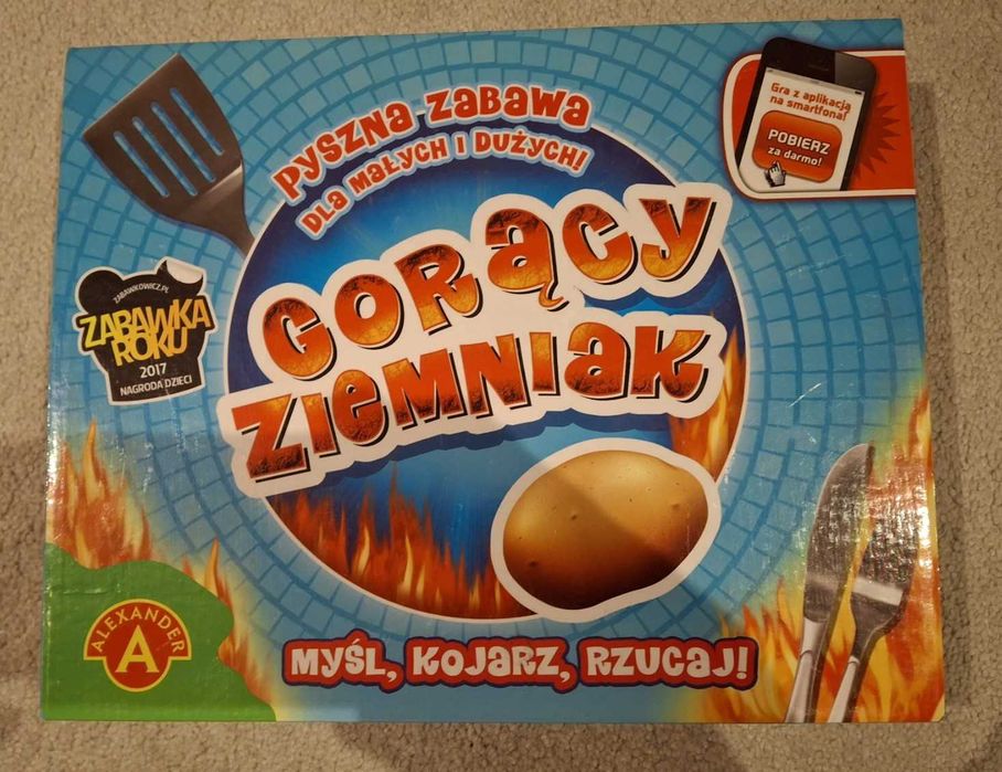 Gra planszowa Gorący ziemniak, zabawa, Aleksander, aplikacja !!!