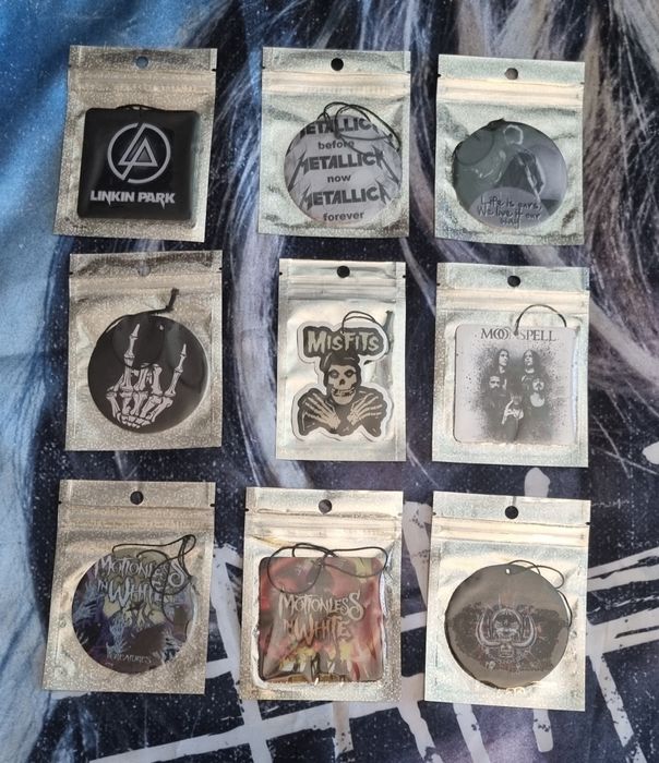 Aromatizador de Bandas para Carro Rock Metal e Outros