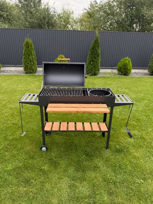 Мангал барбекю метал 5 мм з підставкою під казан