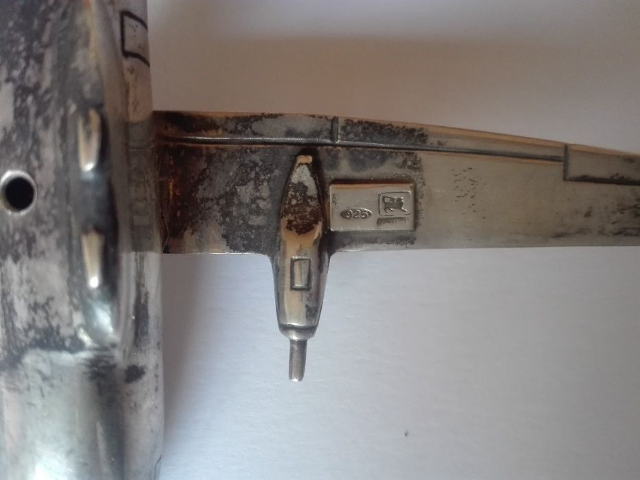 Avião em Prata (925) - 75g - Vintage - Década de 70 (Itália)