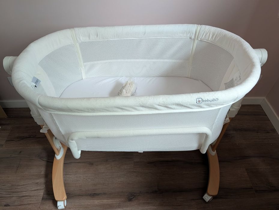 Przystawka BabyGo Amila Creme + gratis kosz Mojżesza z kołyską