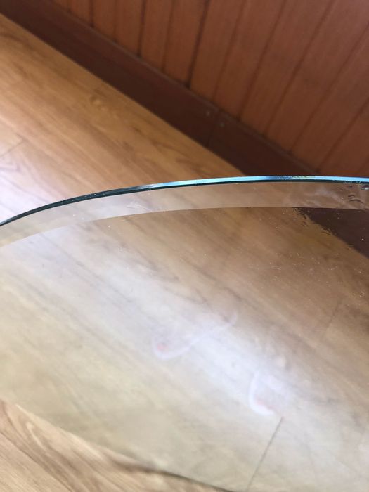 Tampo de mesa novo vidro bisotê 90cm