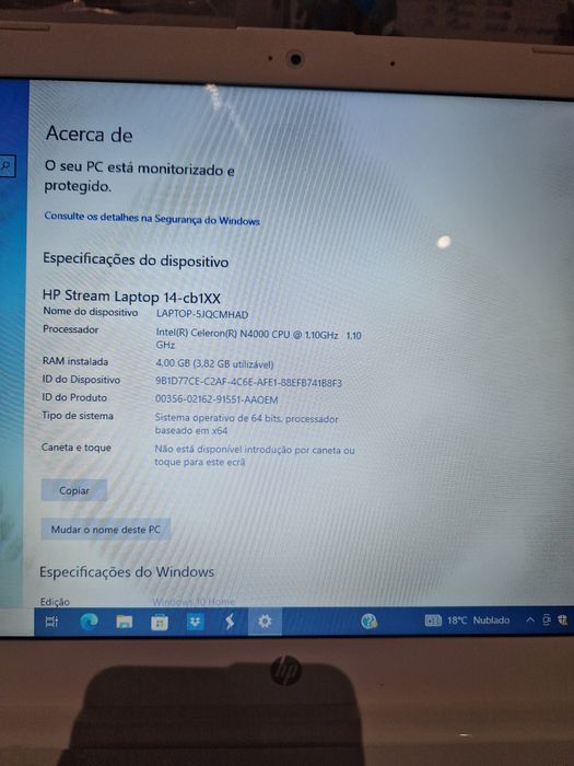 Vendo portatil HP branco + impressora + mochila431318591529953281