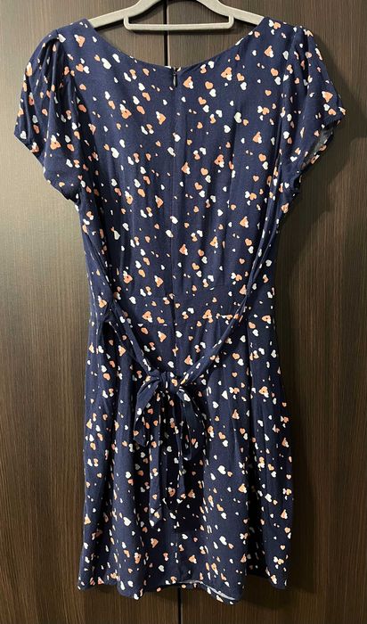 Granatowa sukienka w serduszka Cropp XL