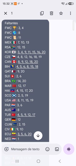 Troco cromos mundial 2026