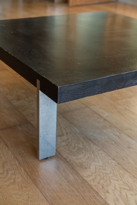 Mesa de centro preta 80x80 cm – Sala de estar