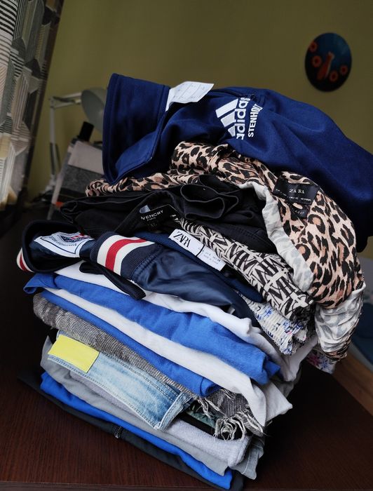 Duża paka Zestaw  ubrań w rozm. Uni  S–XL – 18 szt! Zara Adidas