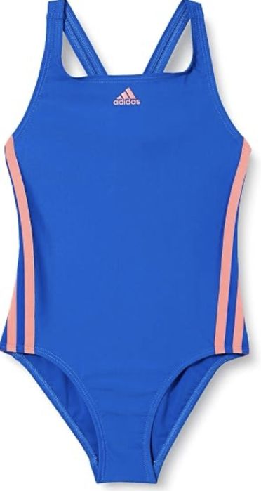 + ПОДАРУНОК Суцільний купальник adidas для дівчинки 128 7-8років шапка для плавання