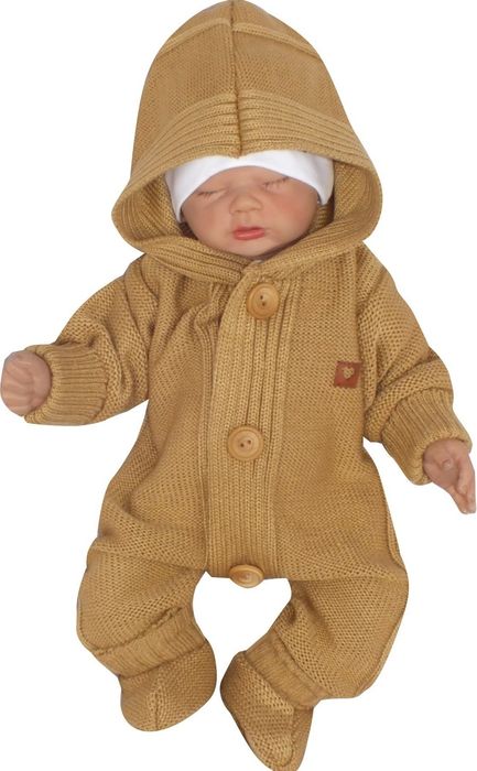 Kombinezon pajacyk włóczkowy wiosenny przejściowy unisex buciki