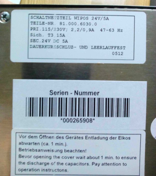 Блок питания Wieland Wipos24V/5A