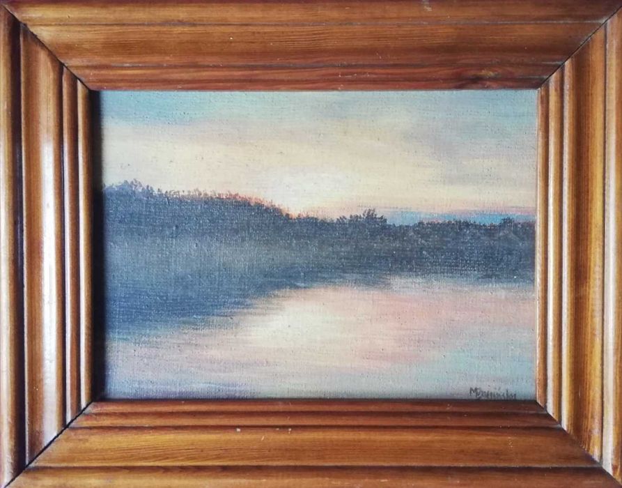 obraz Zachód słońca Małgorzata Busińska sygnowany