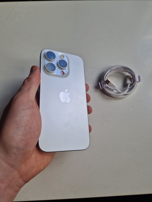 Iphone 15 Pro 100% Kondycji Baterii White Titanium Warszawa