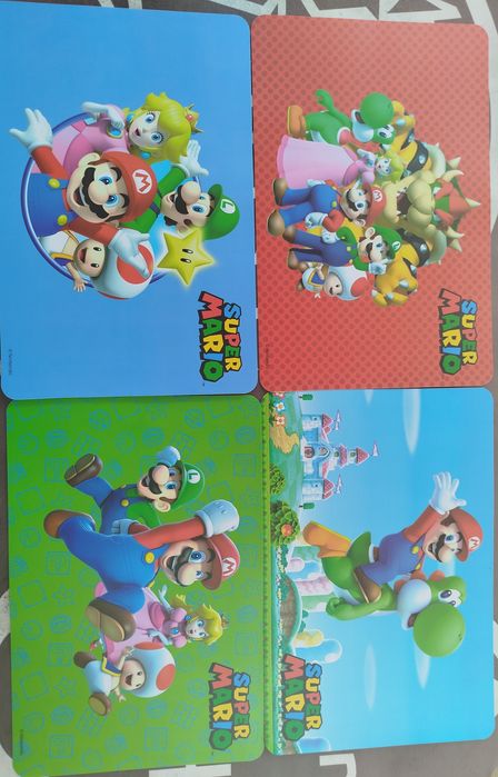 Nowe podkładki na stół Super Mario 4 szt