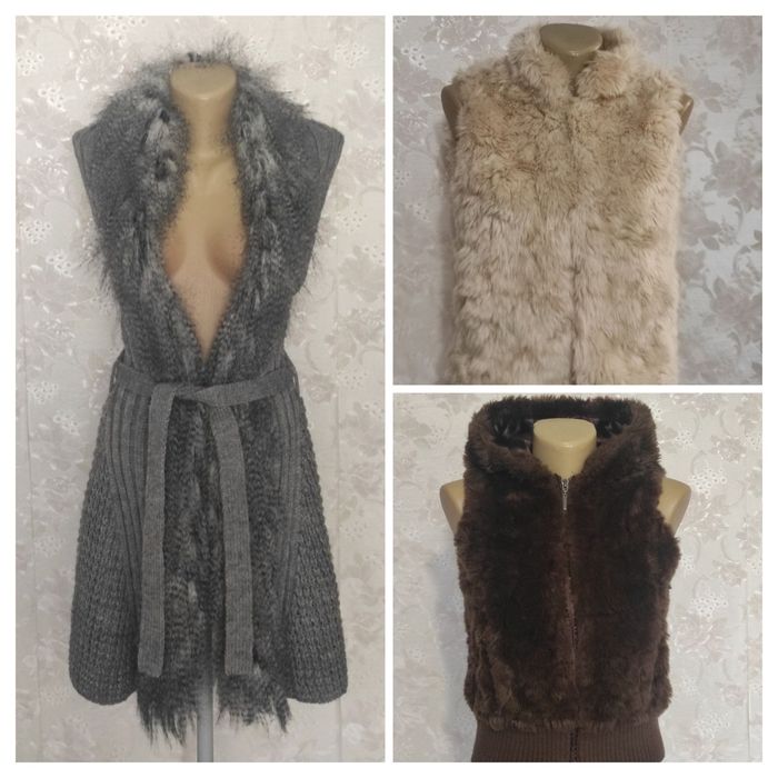 Безрукавки жилетки хутрові для дівчаток