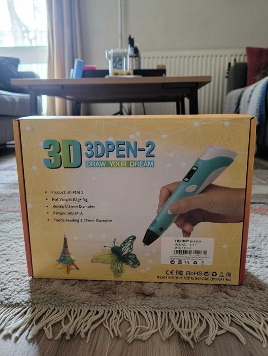 Фіолетова 3D ручка з lcd дисплеєм для творчих ідей