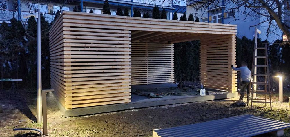 altana ogrodowa, pergola, architektura ogrodowa