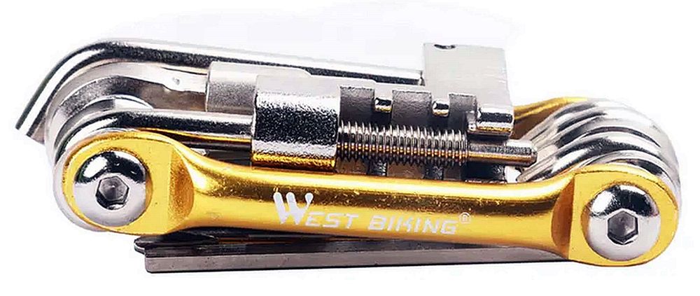 WESTBIKING Multitool Zestaw Narzędzi do Rowerów 187g GOLD