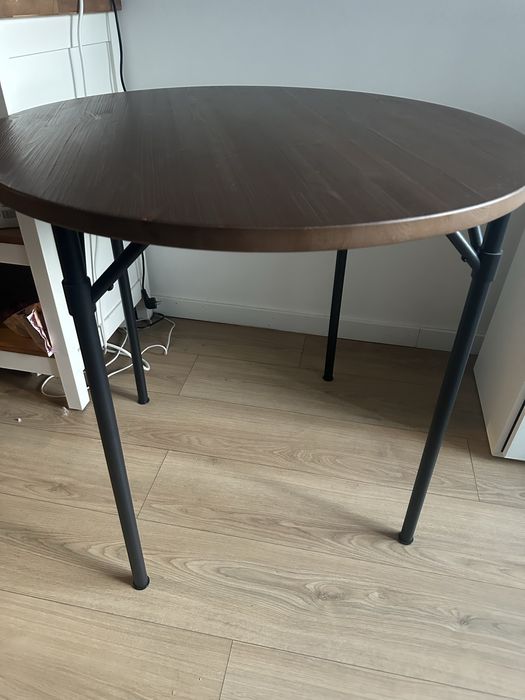 Mesa redonda Ikea GROTAN castanha e preta