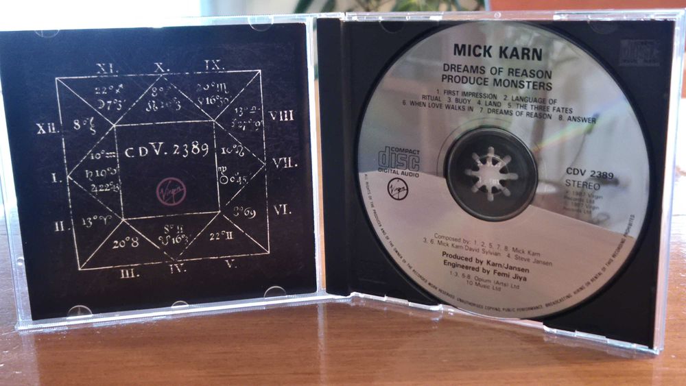 Vendo CD de música "Dreams of Reason Produce Monsters", do inconfundível MICK KARN!