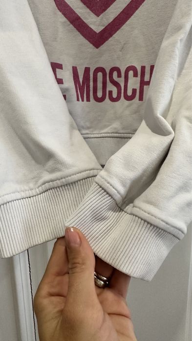 Свитер кофта джемпер свитшот love moschino белый сердце