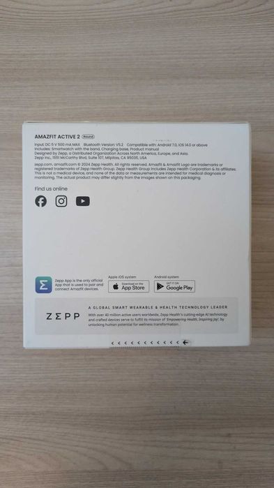 Смарт годинник Amazfit Active 2 Black Sport Silicone | Smart Watch