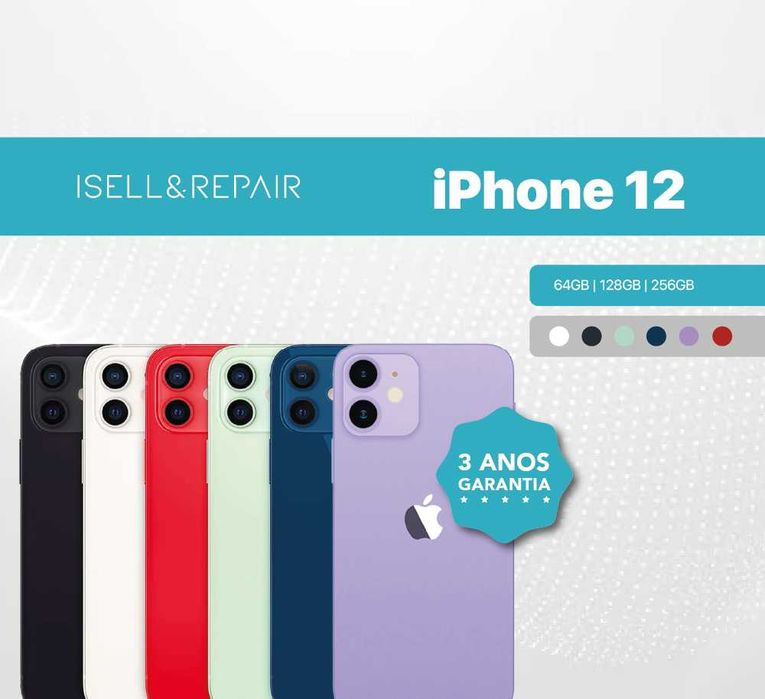 SEMI NOVO - iPhone 12 - 64GB / 128GB / 256GB - 3 ANOS GARANTIA
