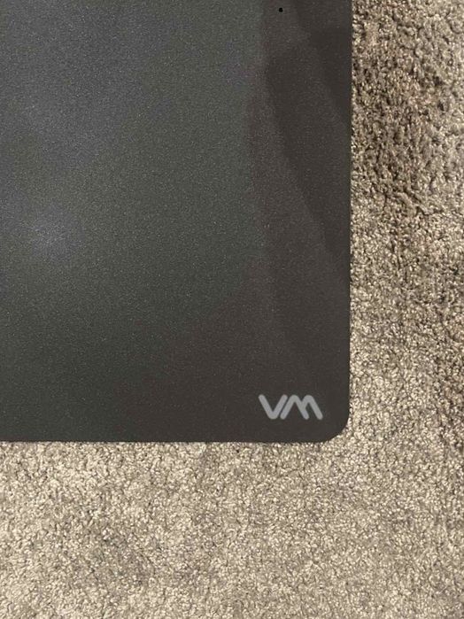 Скляний коврик для миші (стеклопад) VM чорний матовий.Розмір 450х400mm