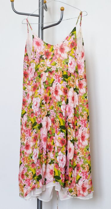 М ПЛЯЖНЫЙ Сарафан пляжный цветастый Пляжая туника накидка на купальник