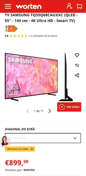 TV 55'' QLED Samsung