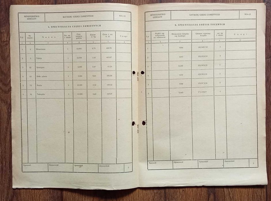 Oryginalny katalog części WS15 wiertarka stołowa WS-15