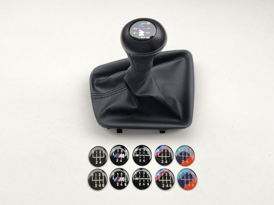 Manete Moca Manípulo Alavanca e Fole velocidades BMW Pele Perfurada Mate Madeira Cromada 5 6 M E46 Serie 3 Mudanças Novo