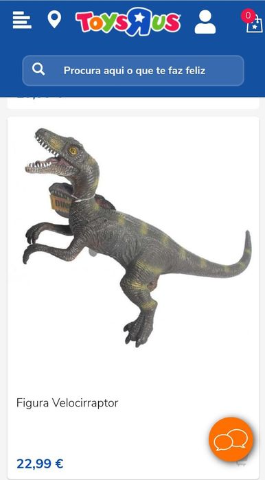 Dinossauro Velociraptor em borracha