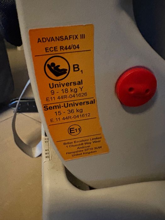 Fotelik samochodowy Britax Romer Advansafix, Isofix, 9-36kg
