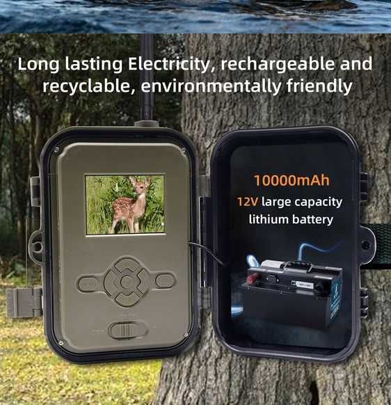 Portable 4G PRO hunting camera with battery - Real-time image APP64354210729217124
