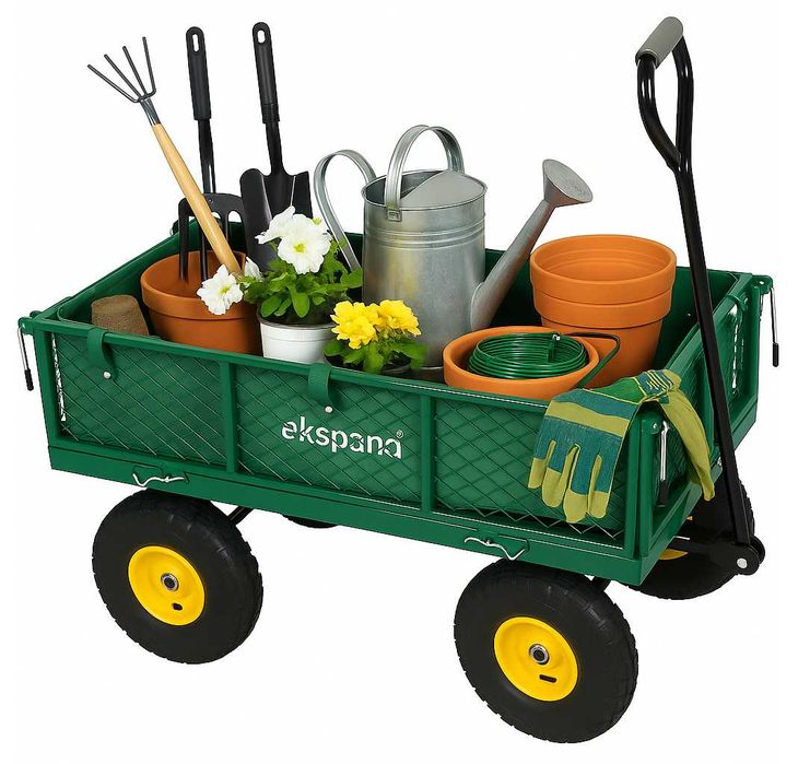 Wózek Ogrodowy Transportowy Przyczepka Rozkładany DUŻY do 300kg KOLORY