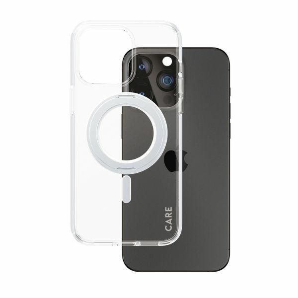Etui CARE by PanzerGlass Kickstand Case iPhone 15 Pro Max 6,7" MagSafe srebrny/silver 1415