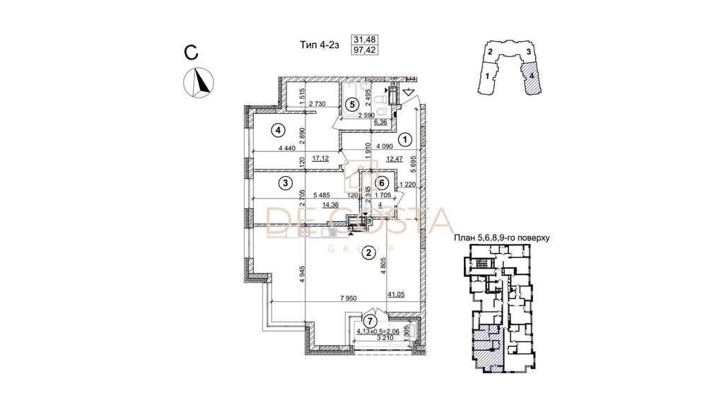 ЖК Crystal Park Tower 2к квартира 98 м² |4 секція | БЕЗ%
