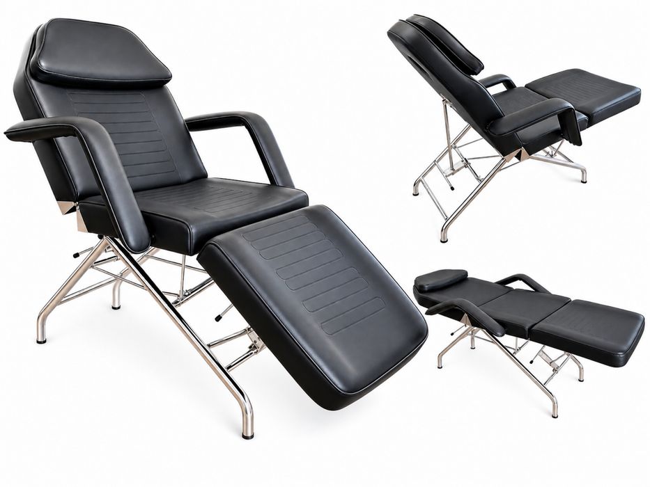 Cadeira Reclinável / Marquesa Profissional – Preta