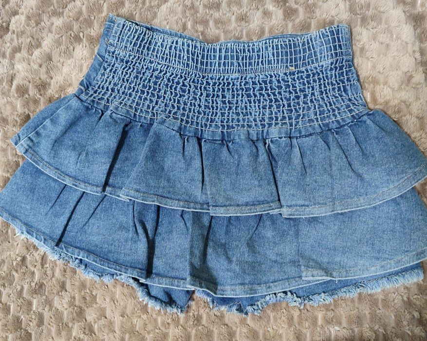 Джинсова спідниця-шорти