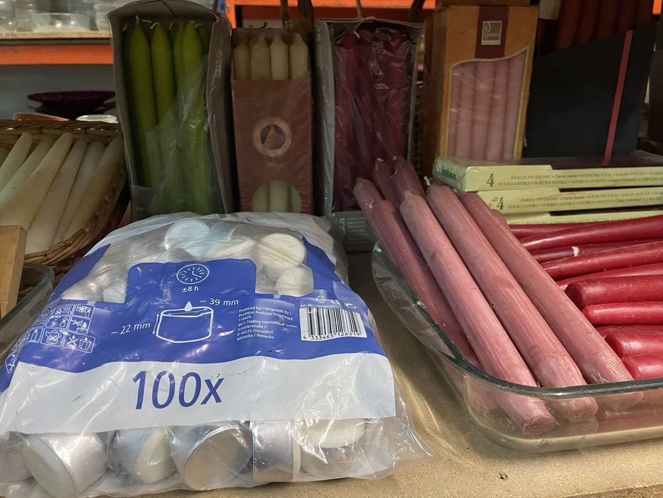 Velas simples e em copo