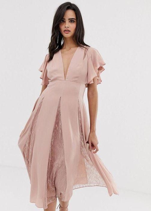 Сукня з мереживом персикова XS/S ASOS Design