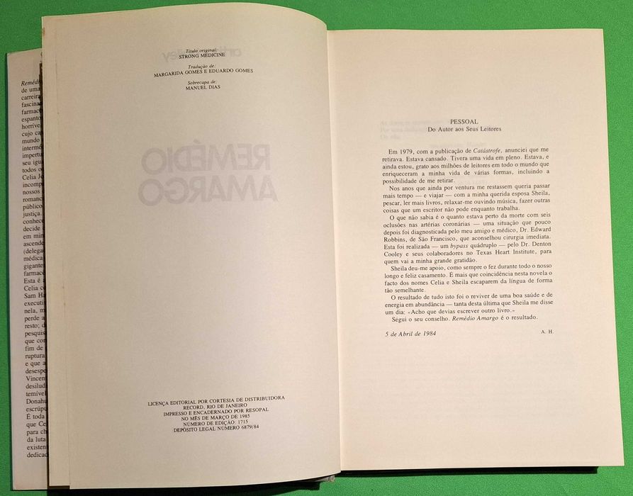 Remédio amargo, de Arthur Hailey