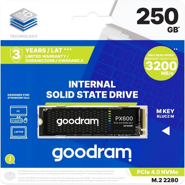 SSD диск Goodram PX600 250GB M.2 2280