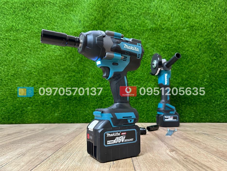 Набір акумуляторний Makita Болгарка DGA504BL Гайковерт DTW850BL 36V9Ah
